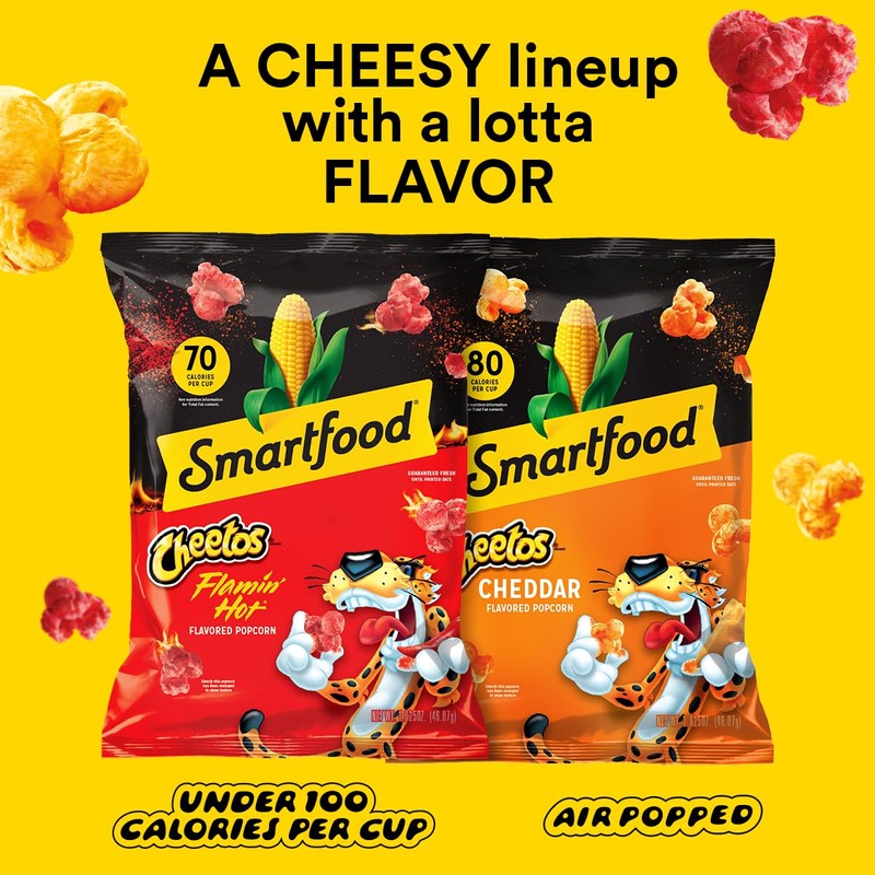 Smartfood Popcorn, White Cheddar and Flamin' Hot White Cheddar Variety