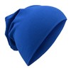 Miobo Children's Slouch Beanie Hat, Cotton, Plain Colour, blue