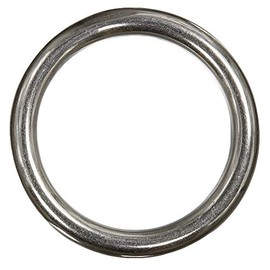 Pack of 5 Rings 4 x 25 mm Welded Polished Stainless Steel A4