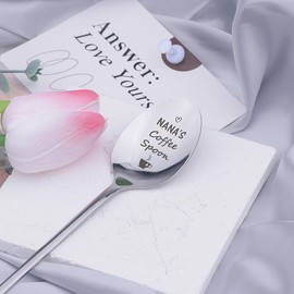 Nanny Nana Birthday Gifts for Nan Grandma Christmas Retirement Gift for Granny Nanny Gifts for Grandma Coffee Tea Lover Gifts for Nana Coffee Spoon Gift for Nanny Nan Birthday Present for Mimi Spoons