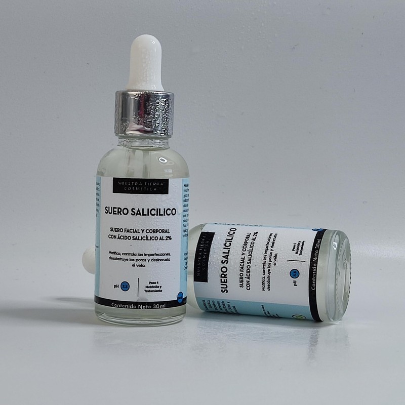 Suero de Ácido Salicílico al 2% Matificante, afina poros, combate