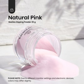 Beetles Pink Dip Powder 1Pcs, Pink Poem Dip Powder Nail Starter Nude Pink Dipping Powder DIY Suitable for Beginners and Professional Nail Salons