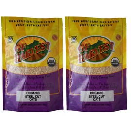 GF Harvest Gluten Free Certified Organic Whole Grain Steel Cut Oats, 40 Ounce Bag, 2 Count