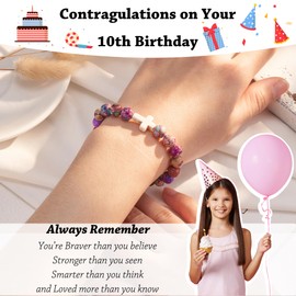 Tarsus 10 Year Old Girls Birthday Gifts, Gifts for 10 Year Old Girls Happy Birthday Cross Bracelet 10th Birthday Girls Gifts Ideas