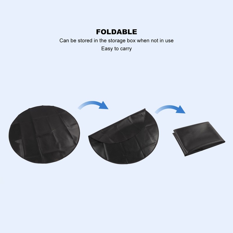 Under Grill Mat Fireproof Waterproof Double Sided Portable Round Barbecue