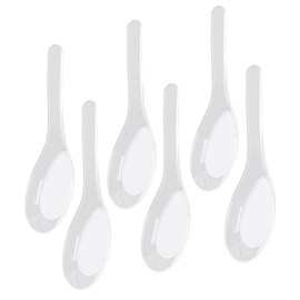 Ouliget Disposable Plastic Spoons,Crystal Clear Plastic Soup Spoons, Durable Plastic Cutlery, Disposable Spoons Party Supply, Clear, 4.5 Inches, 60 Pieces. (4.5 Inches)