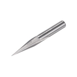 sourcing map Wood Engraving CNC Router Bit Full Carbide Carving for PVC MDF 6 mm 0.5 mm 15° 50 mm