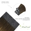 WindTouch Tape in Hair Extensions Human Hair Balayage Chocolate Brown