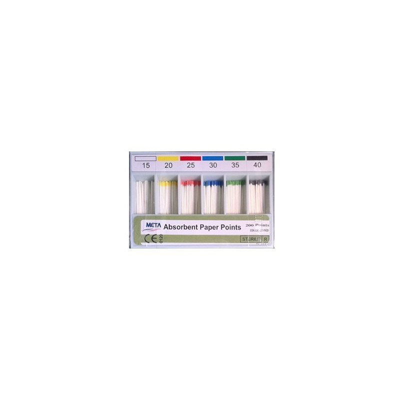 Dental Endo Endodontic - Puntos de papel absorbentes (15-40), color