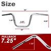 TIGERSGATE Chrome 8.25'' Mini Ape Hangers 1.25 Fat Handlebars for