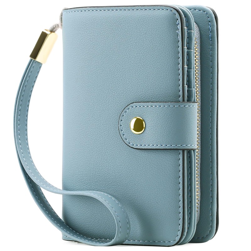 RNIEGA Women's Bi-fold Wallet, Genuine Leather, Lightweight, Folding Wallet, Coin