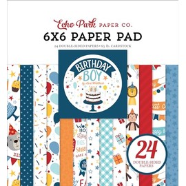 Echo Park Double-Sided Paper Pad 6"X6" 24/Pkg-Birthday Boy