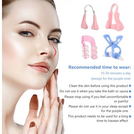 4 Piezas Clip para Forma Nariz en Silicona para Alisar y Levantar la Punta Nasal, Herramienta Práctica para Mujeres en Cuidado Estético Facial Color Aleatorio