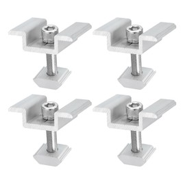 uxcell Set of 4 Solar Panel Mount Mid Clamps, 30mm Aluminum Solar Mid Clamp Solar Panel System Install Accessories for PV System Mounting Bracket