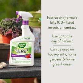 Garden Safe Brand Multi-Purpose Garden Insect Killer2, 32 Fluid Ounces, Kills 100+ Listed Insects on Contact, For Use in Homes, Home Gardens & Home Greenhouses Up to Day of Harves