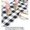 Partisout Buffalo Check Table Runner Checked Table Runner with Tassel