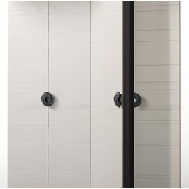 KURTOTEP 6 Pack Semicircle Cabinet pulls, Double Hole Handles for Dresser,Kitchen Cupboard and Cabinet,Matte Black Finish Drawer Knobs, Half-Moon Design Furniture Hardware for Bathroom