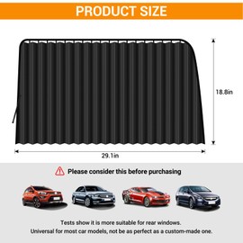 ZATOOTO Parasol para ventana lateral de coche, 2 piezas, magnético, color negro, para privacidad, accesorios para automóviles, mantiene la visualización más fresca para dormir al bebé