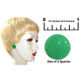9 Pairs Multi Colors Round Button Acrylic Nylon Plastic Post Earrings Medical Hypoallergenic No Metal Studs Sensitive Ears Women
