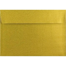 Metallic Gold Peel & Seal Greeting Card Envelopes to Fit A5 Greetings Card or A4 Card Fold in Half for Invitation Wedding Birthday Party Crafts 152x216mm - 15 Envelopes (Metallic Gold Peel & Seal)