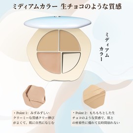 TIMAGE Concealer Palette, Creamy Texture, Tear Grooves, Acne Marks, Dark Marks, Nasolabial Lines, Covers Mouth Corners, Eye Concealer, Face Concealer, Long Lasting, 3 Color Adjustable, Popular 5g (01, Medium Color)