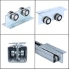 Barn Door Rollers Track Roller Wheels, Box Rail Strut Channel