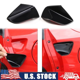cartiangous 2pcs ABS Door Handle Bowl Trim Cover Fit For Corvette C7 2014-2019 Gloss Black