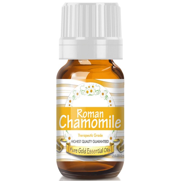 Pure Gold Essential Oils - Chamomile (Roman) Essential Oil - 0.33 Fluid Ounces