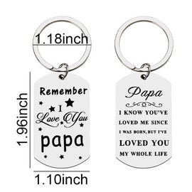 Christmas Birthday Gifts for Grandpa Papa Keychain Gifts from Grandkids Papa Gifts for Grandpa Dad Father Day Gifts for Men Grandfather Gifts from Granddaughter Grandson