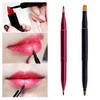 2 Pcs Retractable Lip Brushes Portable Dual End Lipstick Brush