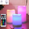 yucanucax Remote Control Rechargeable Flameless LED Candle Light, Outdoor/Indoor Color