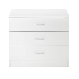 TRRAPLE Wood Simple 3-Drawer Dresser, Modern Chest of Drawers Modern Nightstand for Home Living Room Bedroom Hallway Entryway, White, VD3G4FCA6U607EKN5716NTS
