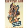 Plant a Victory Garden Vintage World War II Two WW2 WWII USA Military Propaganda Poster