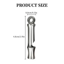 RIVDEE Titanium Alloy Emergency Whistle, 120dB Loud Signal Whistle for Backcountry Hiking Camping Training (Round Hole Type)