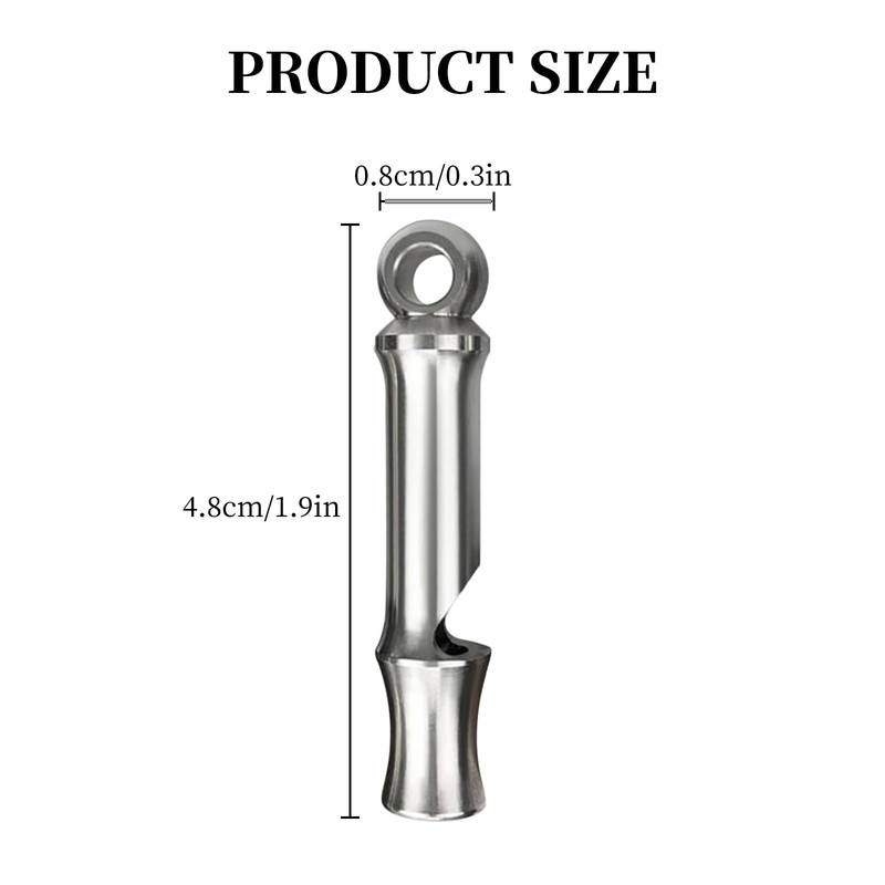 RIVDEE Titanium Alloy Emergency Whistle, 120dB Loud Signal Whistle for