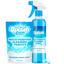 Splash Spray Multi-Purpose Cleaning Tablets - 5x Cleaning Tablets and Bottle Spray - Mix with Warm Water