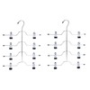 2 Quality Pant Skirt Trouser 4-Tier Pants Metal Hangers Heavy