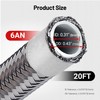 EVIL ENERGY 6AN PTFE Fuel Line Kit,E85 Stainless Steel Braided