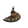 Bourbon Cork Display Half Moon Shape With Light and Glass