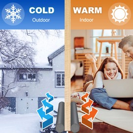 Door Draft Stopper, 37 Inch Adjustable Under Door Draft Blocker Sound Proof Draft Guard for Bottom of Doors Seal Gap, Reduce Noise, Cold Air, Dust, Odor, Light, Fit for Interior/Exterior Doors