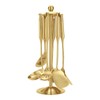 Premium 7-Piece Gold Kitchen Utensil Set with Stand, Stainless Steel