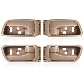 FAERSI 4 PCS Interior Door Handles Replacement for Toyota Camry 2002 2003 2004 2005 2006, Front/Rear Driver and Passenger Side Interior Door Handles - Light Brown
