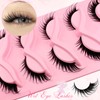 False Eyelashes, Wispy Cat-Eye Eyelashes, Wet Look, Curly, Fox Eye,