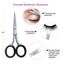 AFTREN Professional Tweezers, 5 Pieces Stainless Steel Eyebrow Scissors, Nail Scissors, Ideal for Facial Hair Removal, Nose Scissors for Daily Beauty Routines (Multi)