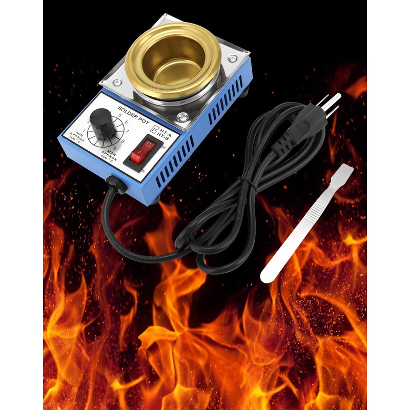 QWORK Solder Pot, 2 Pcs 150W 110V, 50mm Soldering Bath