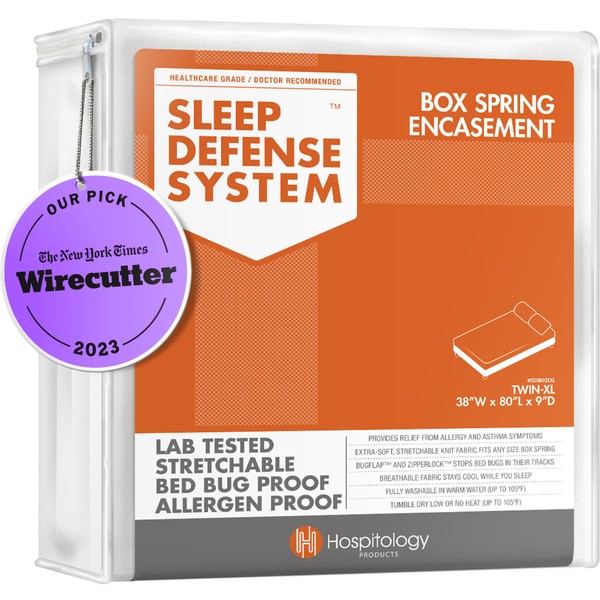 HOSPITOLOGY PRODUCTS Box Spring Encasement - Zippered Bed Bug Dust