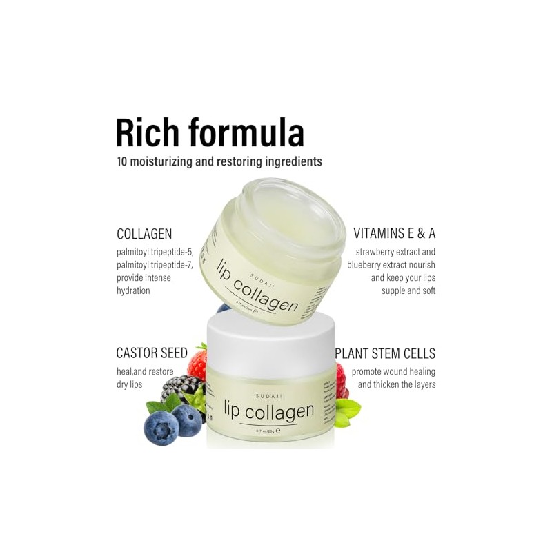 Complejo de colágeno y péptidos para labios de 0,7 oz,