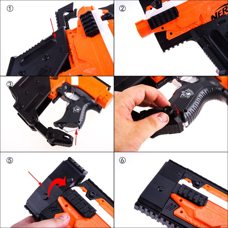WORKER Kriss Vector Style Kits for Nerf Stryfe Modify Toy