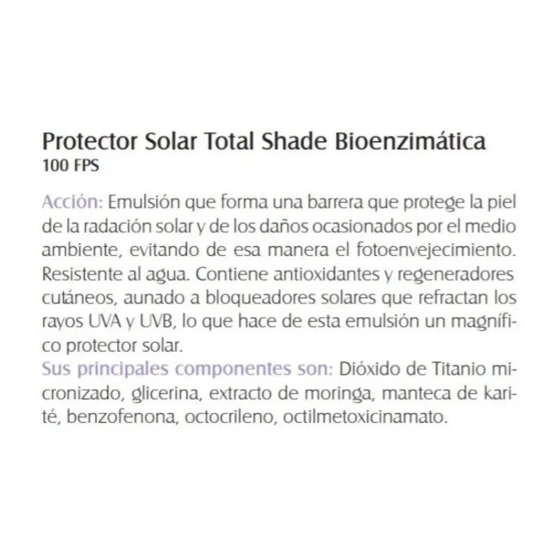Protector Solar Total 100 Fps Shade De Marant
