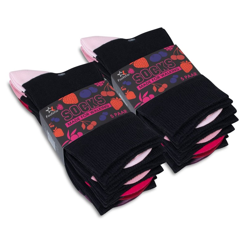 Footstar unisex cotton socks (10 Pairs) with offset heel and
